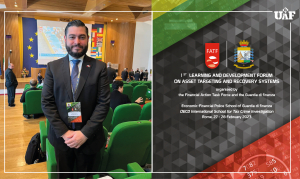 UAF participa en importante foro internacional contra el crimen financiero en Roma